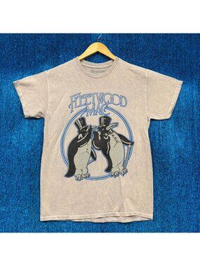 Fleetwood Mac Penguins Rock Tan T-Shirt Size Medium